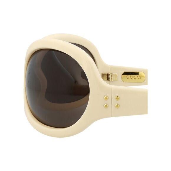 Gucci Shield-Frame Injection Sunglasses Ivory Womens - Picture 4 of 6